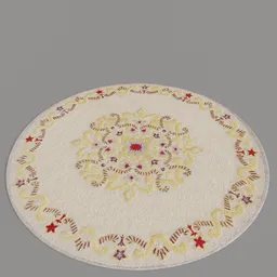 Round carpet classic pattern