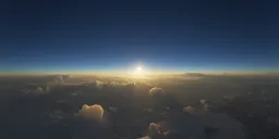 High Aerial Cloudscape Sunset