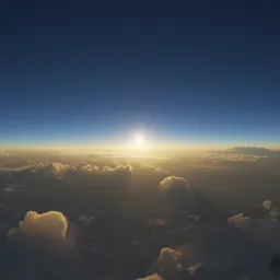 High Aerial Cloudscape Sunset