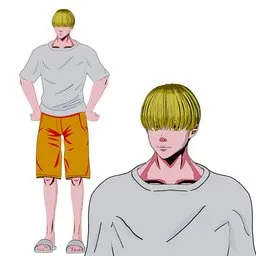 Anime boy in home fit (kain)