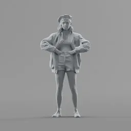 Lowpoly Female Standing