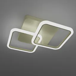 Contemporary 3D-rendered ceiling light with LED, showcasing a sleek metallic design suitable for modern interiors.