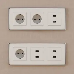 Set switch & socket Simon 82