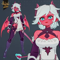 Anime Demon Girl Stylized Succubus
