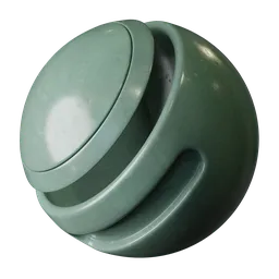 Used scratched green plastic