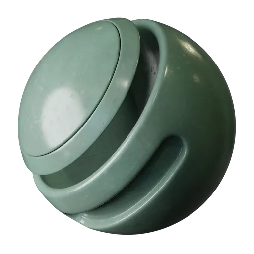 Used scratched green plastic