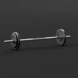 Barbell bar with weights