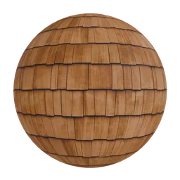 Brown wood shingles