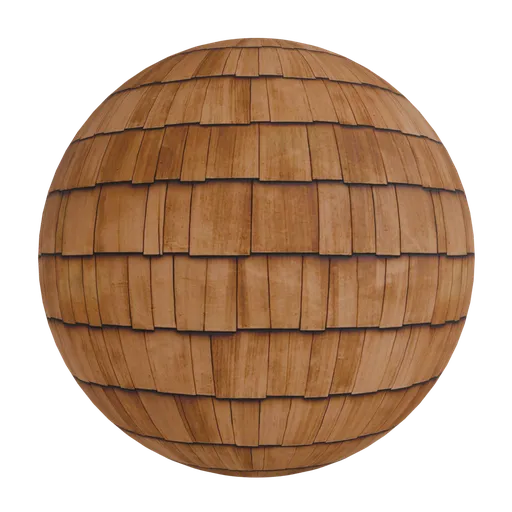 Brown wood shingles