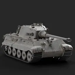 Highly detailed Blender 3D render of a historical armored tank with precise texturing and realistic tracks.