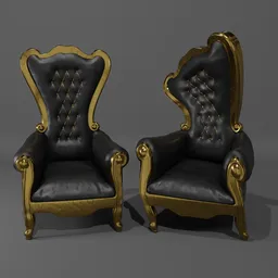 Black comic armchair