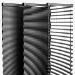 Realistic 3D blinds model for interior design, optimized for Blender, high-detail shading and textures.