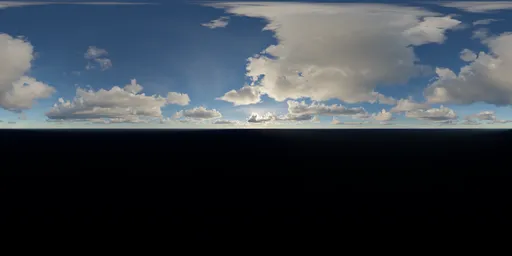High-resolution dynamic sky panorama for realistic scene lighting