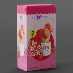 Strawberry Ice Cream Box