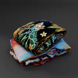 Folded Patterned Dresses Stack