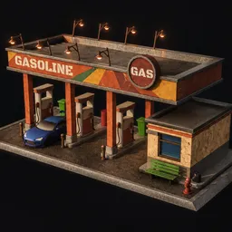 EM Stylized Gas Station