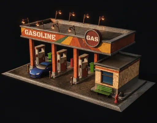 EM Stylized Gas Station