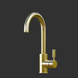 Brass kitchen faucet