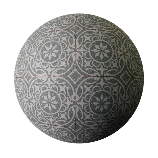 High-resolution PBR Terrazzo Tile texture for realistic 3D floor modeling in Blender and other applications.
