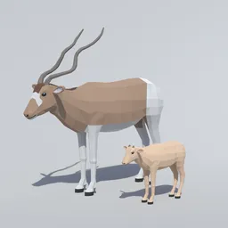 Low Poly Cartoon Adax