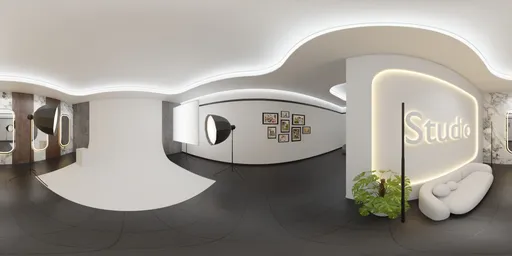 Modern White Cyclorama Photo Studio