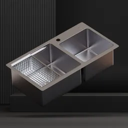 Steel Kitchen Sink with Drainer