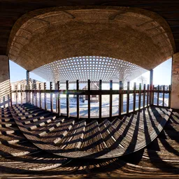 Bright Sunny Day in Medival Village