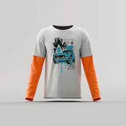 Vintage Blue Racer Layered T-Shirt