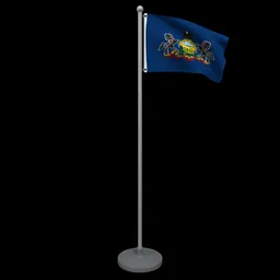 Animated Flag of Pennsylvania State