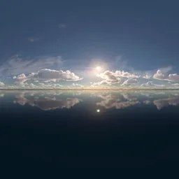 Beautiful clouds reflecting the sea