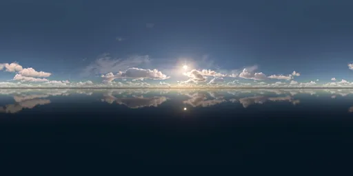 Beautiful clouds reflecting the sea