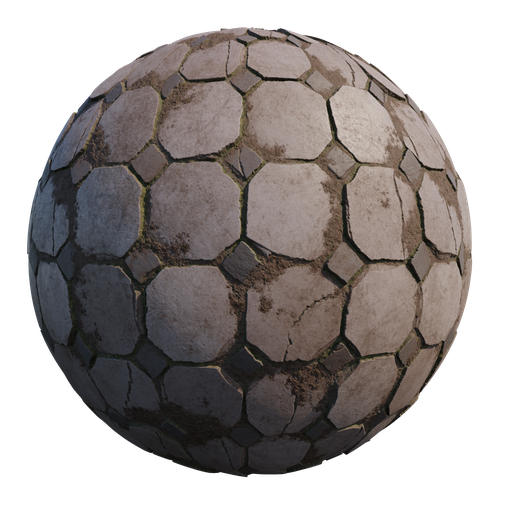 Damaged Floor Tiles | FREE tiles materials | BlenderKit