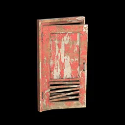 Red wood door