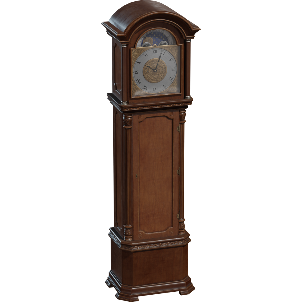 BlenderKit Download the FREE Vintage Grandfather Clock 01 model