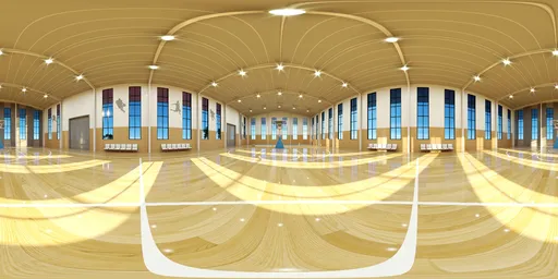 Wooden Floor Basketball Court
