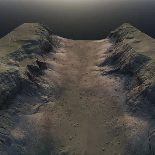 Rock Cliff Valley Landscape