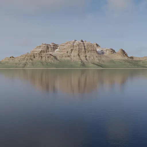 Rocky Mountains Lake Terrain