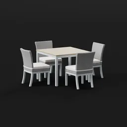 Modern Wicker Dining Set – 4 Seater