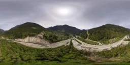 Aerial Mountain Landscape Green Day