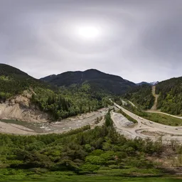 Aerial Mountain Landscape Green Day
