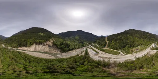 Aerial Mountain Landscape Green Day