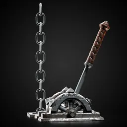 Mechanical Lever Game-Ready + 4K Textures | BlenderKit Series