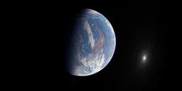 Realistic Earth Planet from Space