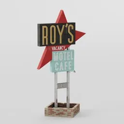 Roys Motel Cafe Sign