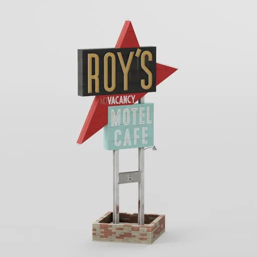 Roys Motel Cafe Sign