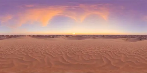 Endless Saharan Sand Dunes Sunset.exr