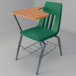 Green Wood Desk Chair