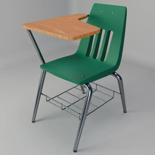 Green Wood Desk Chair