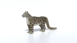 Low Poly Snow Leopard