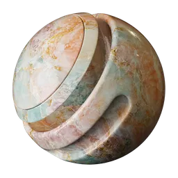 Coral Turquoise Cream Onyx
